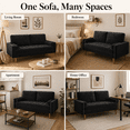 thumbnail image 4 of Neche Sofa for Living Room,Solid Wood Foot, 2 Seater Small Modern Loveseat Couch in a Box  - Black, 4 of 9
