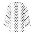 thumbnail image 6 of Pincandy Women's Printed Button 3/4 Sleeve T-shirt Tops V Neck Polka Dot Graphic Tees Shirts Button Three Quarter Length Dressy Blousess,White,S, 6 of 7