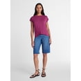 thumbnail image 3 of Time and Tru Women's Barrel Bermuda Shorts, Sizes 0-20, 3 of 6