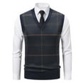 thumbnail image 5 of Dxzfnsa Mens V-Neck Knitted Sweater Sleeveless Pullover Knitwear Vest Solid Plain Loose Fit All Match Sweater Tops Vest for Men L-2XL, 5 of 9