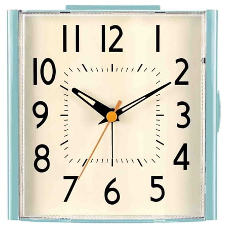 Vintage Retro Analog Alarm Clock, Super Silent Non Ticking with Manual Light, Snooze, Battery Operated, Simply Design