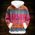 thumbnail image 2 of Hoodies for Women Oversized Winter Plush Cute Sweatshirts Pullover Trendy Fall Winter Clothes with Floral Print Flannel,Hot Pink,XL, 2 of 6