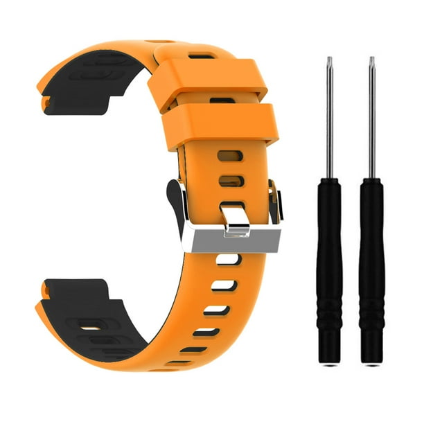 Correa de reloj Correa deportiva Correa de reloj de repuesto para Garmin Forerunner 220/230/235/620/630/735xt, naranja negro Advancent EL2639-01