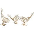 thumbnail image 2 of 3-Piece Iron Bird Statue Set – Gold Metal Figurines, Tabletop Animal Sculpture Decor, Miniature Art Ornament for Desk, Shelf, Housewarming Gift, 2 of 7