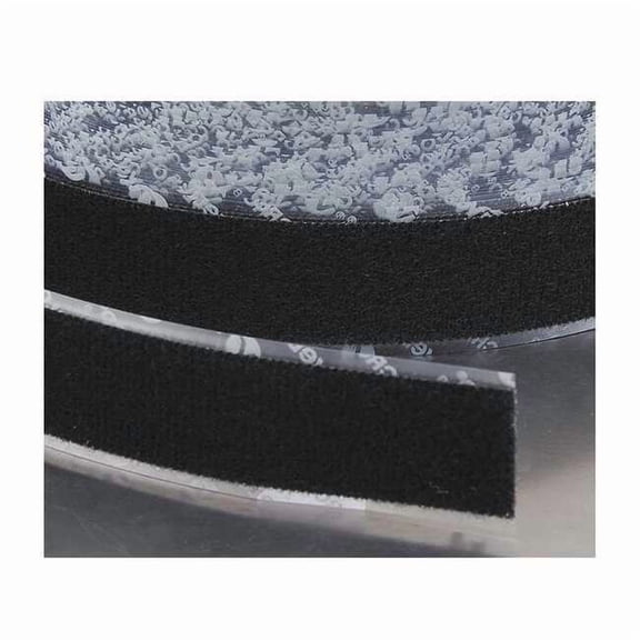 Velcro Brand Reclosable Fastener, Acrylic Adhesive, 75 ft, 2 in W, Black 191195