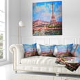 thumbnail image 3 of Designart Colorful Eiffel and Sacre Coeur - Photography Throw Pillow - 16x16, 3 of 5