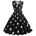 thumbnail image 1 of B91xZ Robe Maxi pour Femmes Robe Décontractée Sans Manches Smockée Col en V Taille Haute à Volants Robes Midi, Noir TG, 1 of 4