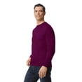 thumbnail image 4 of Gildan Men's Long Sleeve Crewneck T-Shirts – 50/50 Cotton/Polyester, Comfortable Dry Blend Fabric, 3XL, Pack of 6 in Maroon, 4 of 6