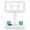 White, variant on Costway Outdoor Poolside Basketball Goal System with 42 Inches Shatterproof PC Backboard Navy Blue