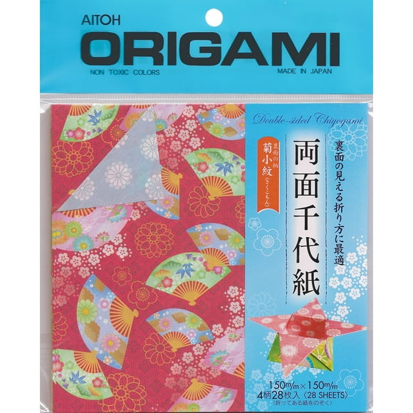 Aitoh Origami Paper 5.875"X5.875" 28/Pkg-Ryomen Double Sided RYO200