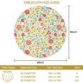 thumbnail image 3 of Pioneer Flower Floral Print Pattern Round Tablecloth 60 X 60 Inch, Wrinkle Resistant Wipeable Table Cloth for Kitchen Dining Picnic Patio Party, 3 of 6