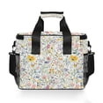thumbnail image 7 of FORMRS Insulated Cooler Bag 24 Cans Capacity Soft Leakproof Lunch Box with Side Pockets, Watercolor Wildflowers, 7 of 7