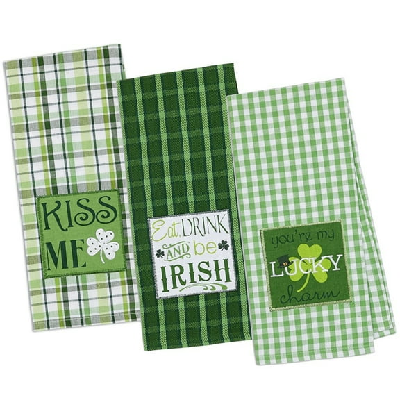 St Pattys Day Embroidered Dishtowel (Set of 3)
