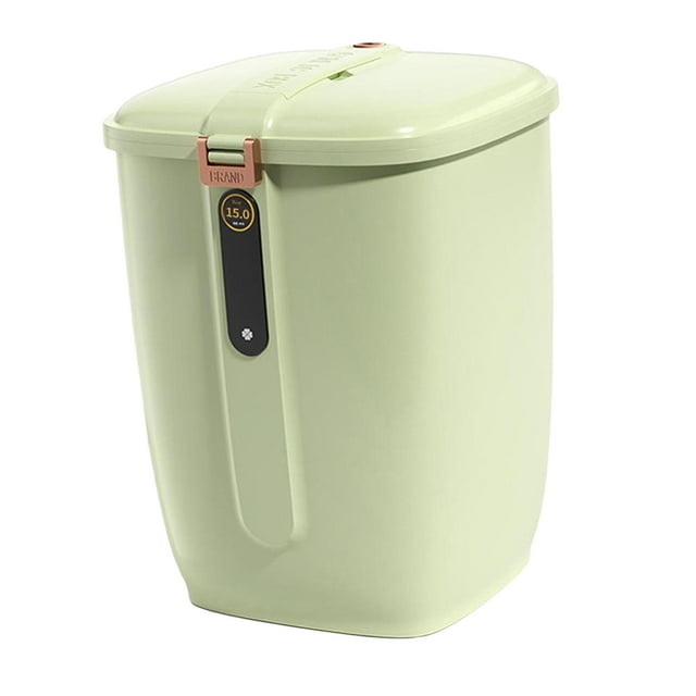 DOLITY Grain Rice Container Rice Bucket Leakproof Lid, Large Capacity Food Grain Box Bin, Rice Storage Bin for Flour Cereal Dry Food For 15KG