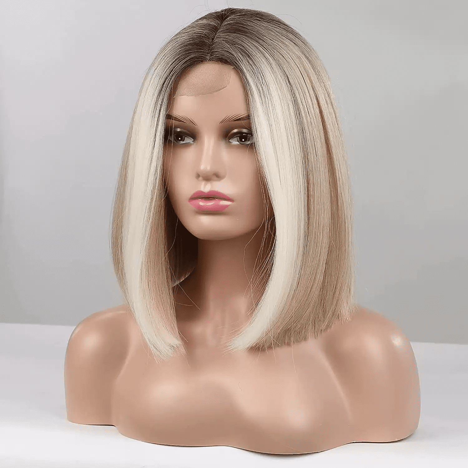 Dopi Ladies Short Bob Wig Short Human Hair Ladies Straight Cosplay BOB Party Natural For Women