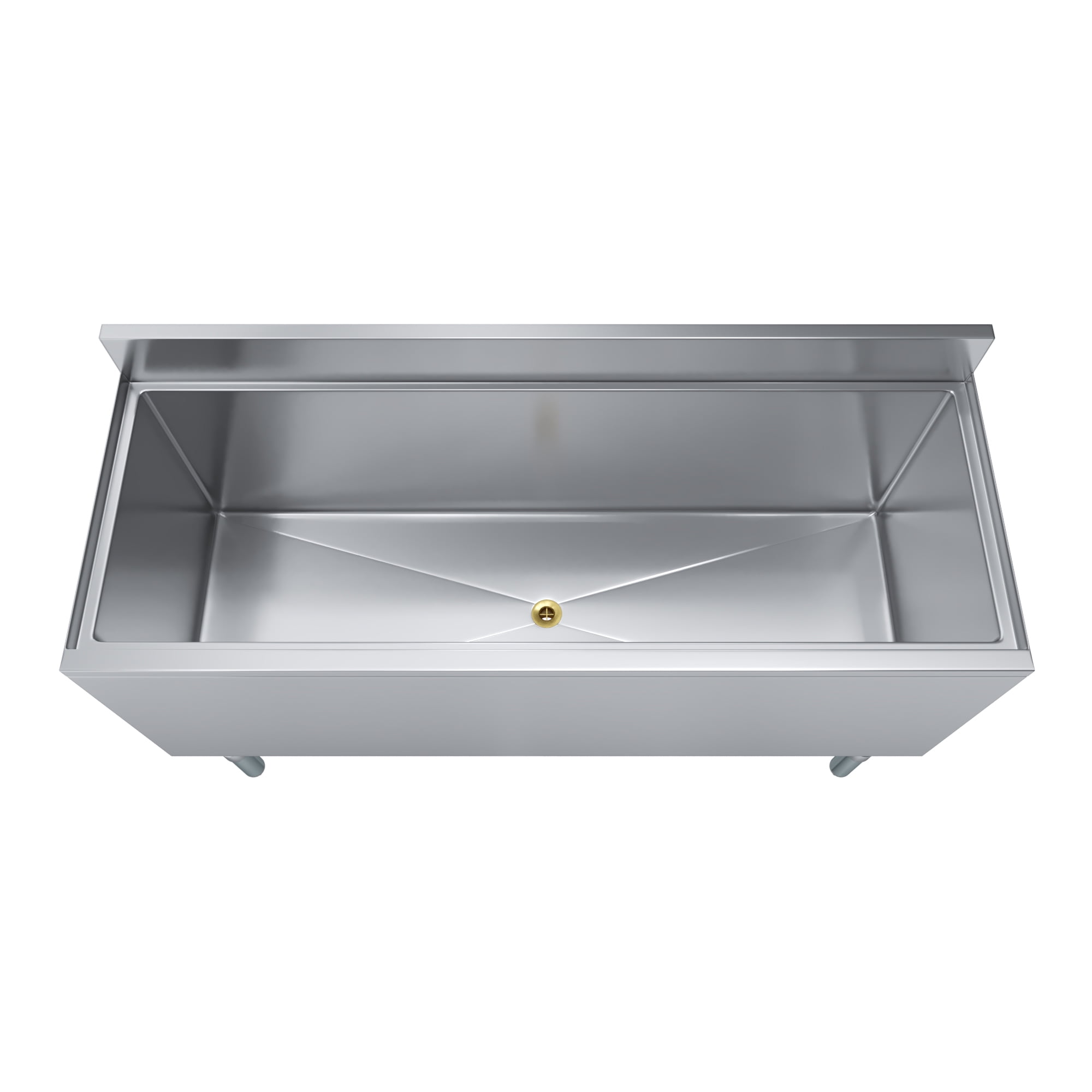 AmGood Underbar Ice Bin 18.5 in. x 48 in. x 30 in. | Stainless Steel Ice Chest With Sliding Lid | NSF