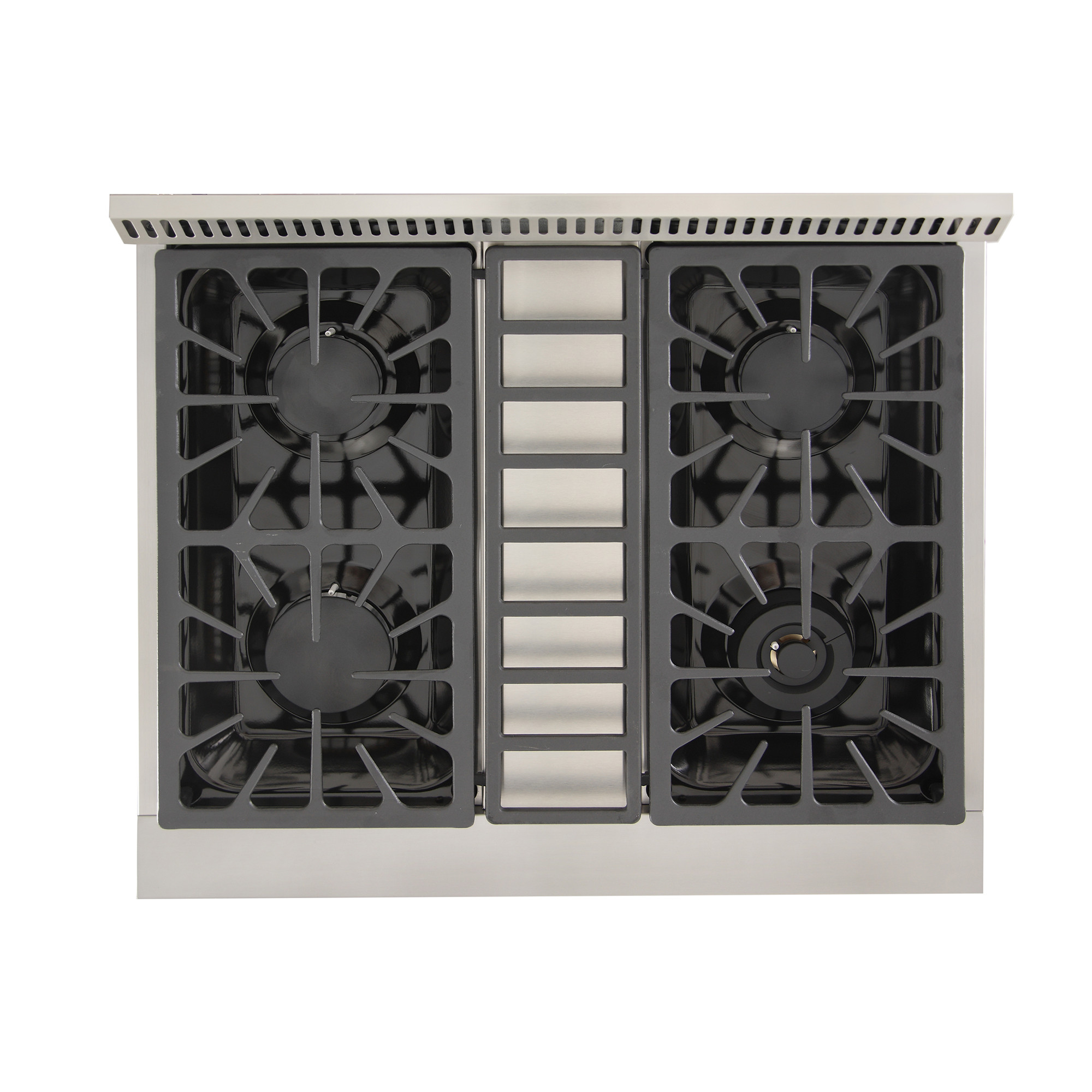 KUCHT Professional 30 in. 4.2 cu. ft. Dual Fuel Range for Natural Gas with Sealed Burners and Convection Oven in Stainless Steel with Classic Silver Knobs