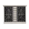 thumbnail image 3 of KUCHT Professional 30 in. 4.2 cu. ft. Dual Fuel Range for Natural Gas with Sealed Burners and Convection Oven in Stainless Steel with Classic Silver Knobs, 3 of 10
