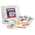 thumbnail image 2 of Corso's Cookies Color-a-Treat™ Patriotic Cookie Coloring Kit, 12 oz., 6 Pre-Baked Cookies and 4 Edible Food Coloring Markers, Baked, 2 of 6