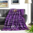 thumbnail image 3 of 65th Birthday Gifts for Women Blanket - 65 Birthday Gifts for Mom or Wife - 1958 Birthday Gifts for Women - Gifts for 65 Year Old Woman - Cozy & Soft Flannel Throw Blanket 60 x 50 inch, 3 of 6