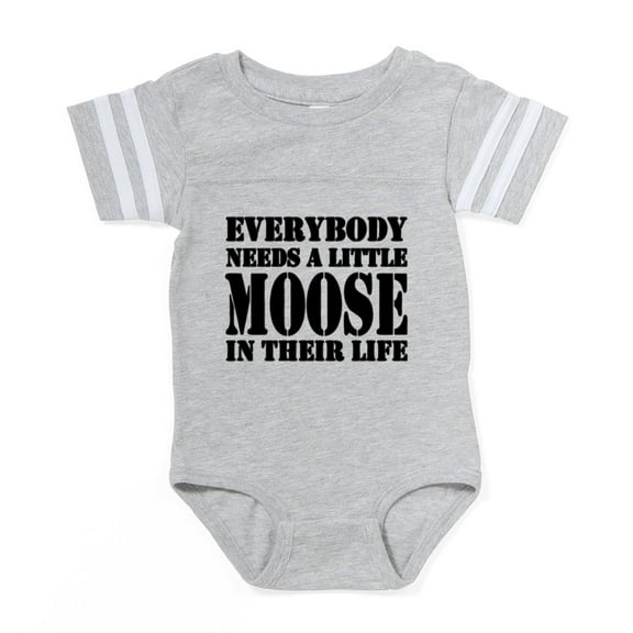 CafePress - Moose - Cute Infant Baby Football Bodysuit