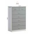 thumbnail image 5 of Hodedah 7-Drawer Chest with Locks on 2-Top Drawers, Grey, 5 of 5