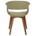 thumbnail image 4 of Carson Carrington  Samantha Dining/Accent Chair - Set of 2 Green Fabric/Walnut Wood, 4 of 5