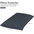 thumbnail image 2 of 2 Pack Standard Size Zippered Pillow Protector, Waterproof Soft Breathable Pillow Cover, Cotton Filling, Fully Encased, Durable Zipper Pillow Encasement (Grey), 2 of 6