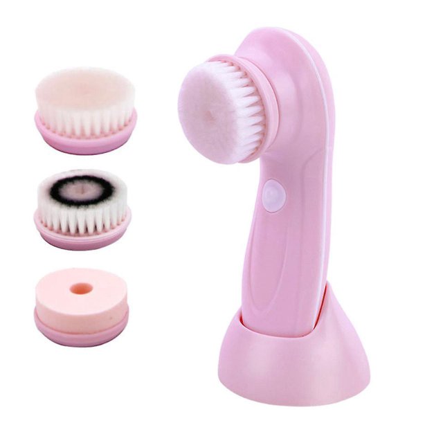 Cepillo de limpieza facial Oso de Fresa 4 en 1 Exfoliante y masaje recargable por USB 3 velocidades