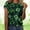 Blackish Green, variant on St Patricks Day Shirt Women Printed O Neck Short Sleeve Daily Casual Summer Tops