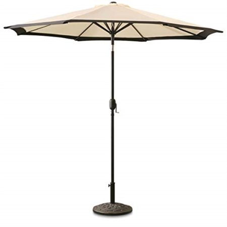 Castlecreek 9 Two Tone Deluxe Market Patio Umbrella Khaki Black