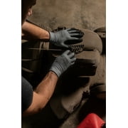 Hyper Tough Performance Grip Gloves, ANSI, Nitrile, Nylon, Spandex, Gray, Medium