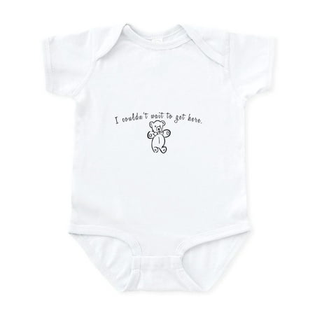 

CafePress - I Couldn t Wait To Get Here! Infant Bodysuit - Baby Light Bodysuit Size Newborn - 24 Months
