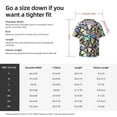 thumbnail image 5 of Lsque Colored Glass print Men's Cuban Collar Short Sleeve Shirt Summer Beachwear Casual Button Down Fashionable Vacation Leisure Shirt-X-Large, 5 of 7