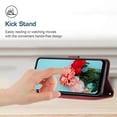 thumbnail image 5 of For Google Pixel 9a Case Imprinted Lines Leather Phone Cover Folding Stand - Green, 5 of 5