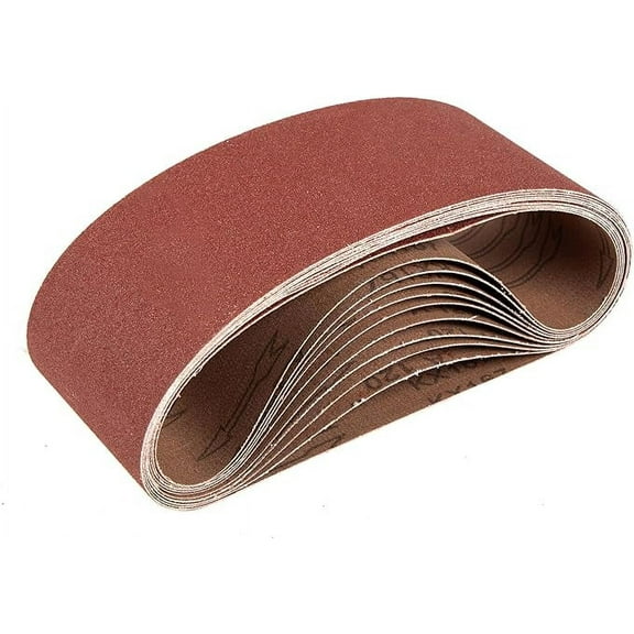 WEN 4 in. x 24 in. 80-Grit Belt Sander Sandpaper, 10 Pack