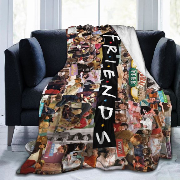 Friends Tv Show Throw Blanket 50"X40" Soft Flannel Lightweight Plush Air Conditioner Quilt Suitable For Sofa,Living Room,Bedroom,Double Bed