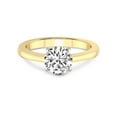 thumbnail image 3 of IGI Certified 1 Carat Round Shape Lab Grown Diamond Engagement Ring | 14K Yellow Gold | Demi Four Prong Lab Diamond Ring | FG-VS1-VS2 Quality Friendly Diamonds, 3 of 5