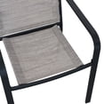 thumbnail image 7 of 5-Peices Outdoor Patio Dining Set Stacking Chairs and Round Glass Table Furniture Set for 4 Person, 7 of 7