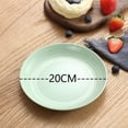 thumbnail image 2 of Reusable Fiber Dessert Tableware, Microwave Safe Stoneware Dinnerware Set For Elegant Dining, Non-Toxic Easy Clean Dishes Green 20CM (6 Packs), 2 of 5