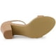 thumbnail image 5 of Women Open Toe Block Heel Printed Ankle Strap Sandals Nude US 8/UK 6/EU 39, 5 of 6