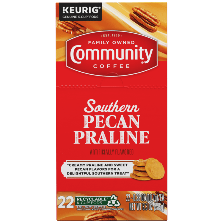 (4 pack) Community® Coffee Southern Pecan Praline Coffee Single-Serve Cups 22 ct Box