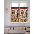 thumbnail image 2 of Cows Sunflowers Living Room Curtains 2 Panel, Spring Floral Bees Farmhouse Barn Cafe Window Treatment, Farmhouse Bedroom Bathroom Kitchen Curtains Drapes 104"x54", 2 of 6