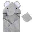 thumbnail image 1 of Juego de toallas Baby Essentials con capucha y elefante gris, 76 x 76 cm, 1 of 7
