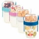 thumbnail image 1 of Envase para cereales y yogur EYNEL, 650 ml, paquete de 4 con tapas y cuchara, 1 of 8