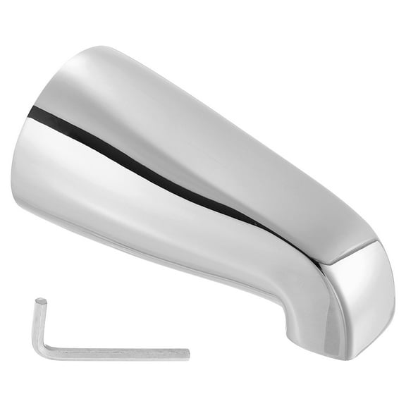 Uxcell 1Pack Tub Spout with Hexagonal Wrench without Diverter, Zinc Alloy, Silver