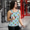 thumbnail image 6 of Uemuo Modern Ice Cream Pattern Workout Tank Tops for Women Breathable Moisture-wicking tank top Sleeveless Running Loose Fit Yoga Tops Active Shirts Sports Gym Exercise, 6 of 9