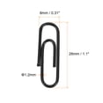 thumbnail image 2 of Unique Bargains Paper Clips 1.1 Inch Vinyl Coated with Box for Office Home Black Count 600, 2 of 6