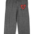 thumbnail image 2 of Valentine's Day Cupid Heart Men's Graphite Heather Sleep Pants, 2 of 5