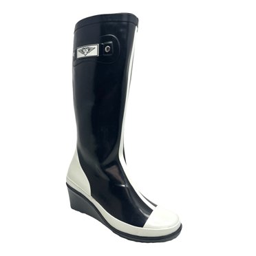 forever young wedge rain boots